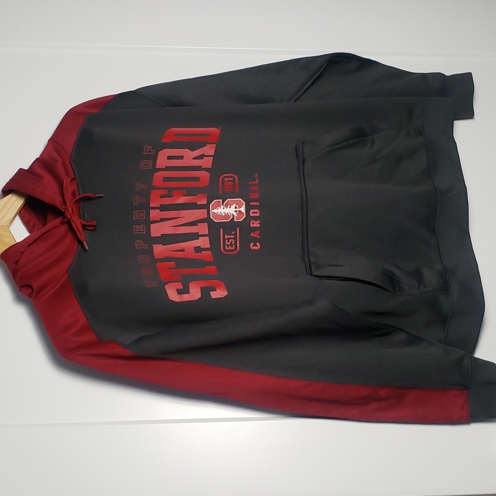 NCAA Stanford Cardinals Large Men’s Gray Red Sweatshirt Hoodie EUC